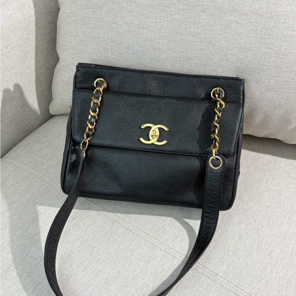 CHANEL Black Caviar Shoulder Bag GHW - Picture 1 of 17